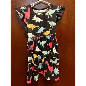 Girls dinosaur Dino dress 4-5t